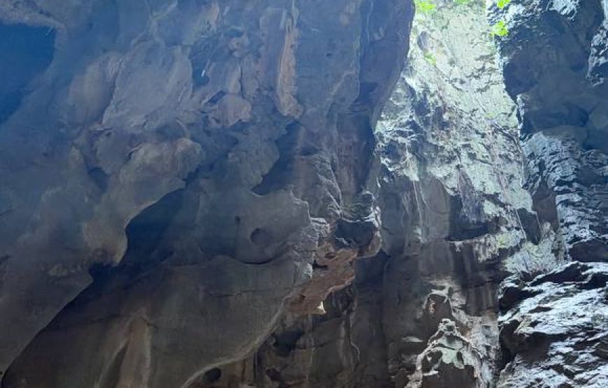 Exploring hiking adventure caving mountain tour around kampot-kep